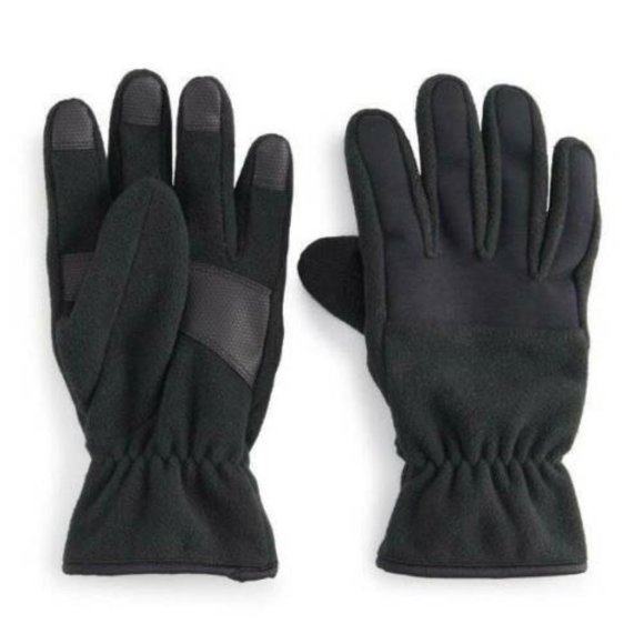 Kisd Touchscreen Gloves Black Tek Gear sz S/M Fleece Warmtek Technology Fitted - Picture 1 of 2